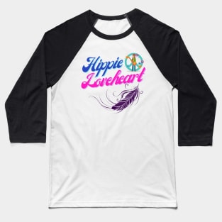 Hippie Loveheart, hippie style, make love not war, hippie lover Baseball T-Shirt